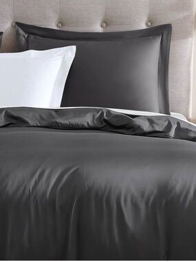 Sunday Citizen Duvet Cover Full Queen Granite Gray NWT Luxury Bamboo Cover Only